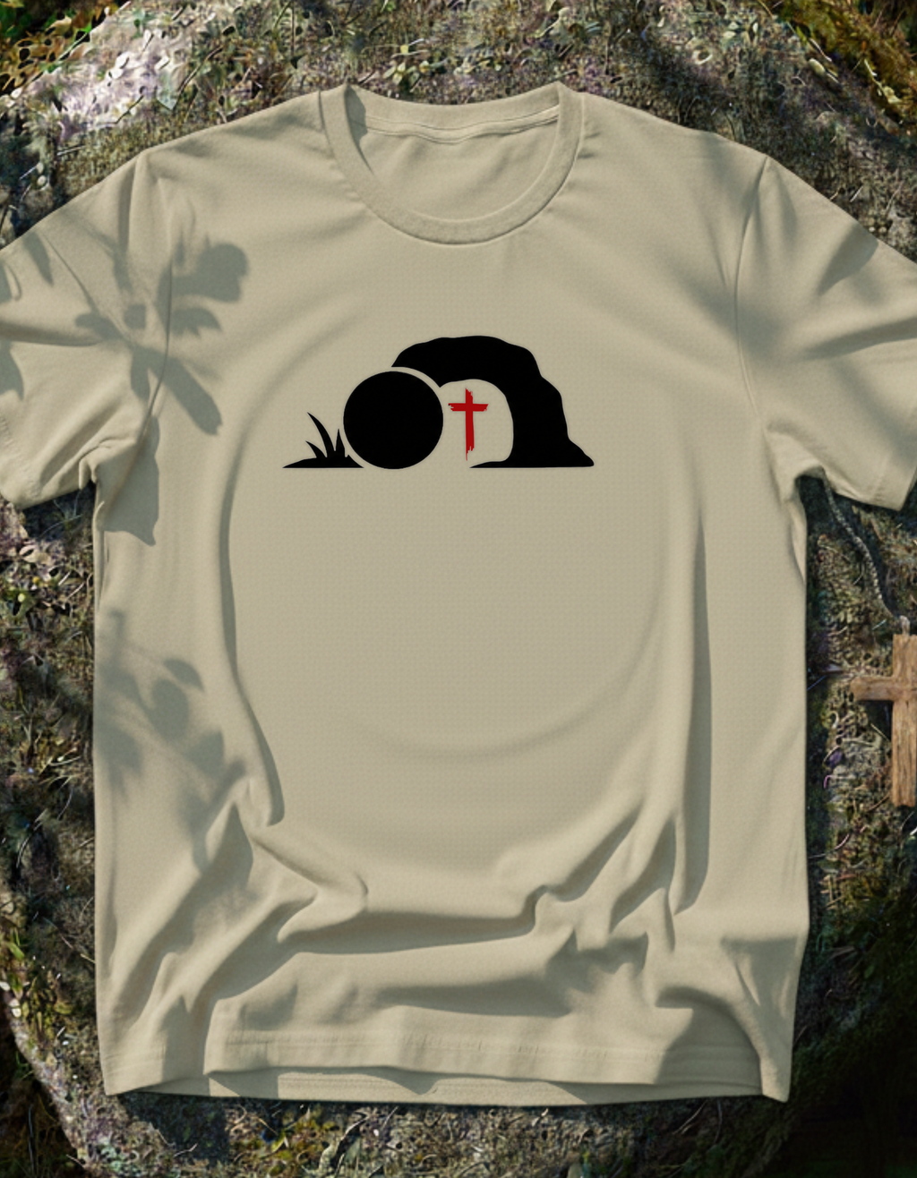 He's Alive Cross - T-Shirt