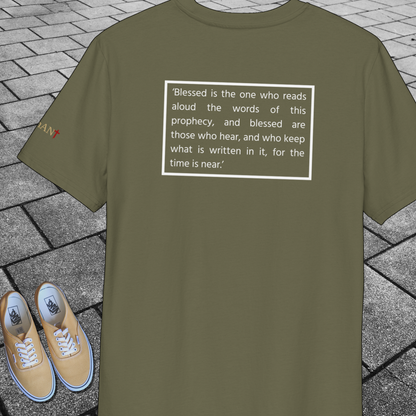 Remnant 'Revelation' Series Blessed - Unisex organic ribbed neck t-shirt