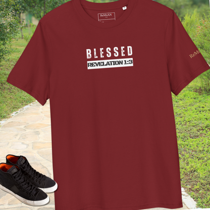 Remnant 'Revelation' Series Blessed - Unisex organic ribbed neck t-shirt