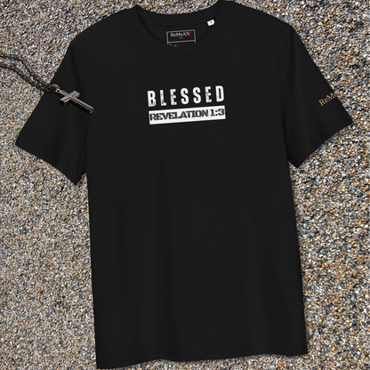 Remnant 'Revelation' Series Blessed - Unisex organic ribbed neck t-shirt