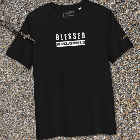 Remnant 'Revelation' Series Blessed - Unisex organic ribbed neck t-shirt